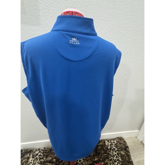 Peter Millar Vest Mens Full Zip Sleeveless Golf Jacket Blue - Picture 2 of 8